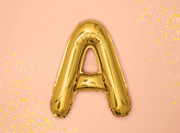 Foil Balloon Letter ''A'', 35cm, gold