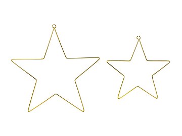 Metal hanging decorations Stars, mix (1 pkt / 2 pc.)