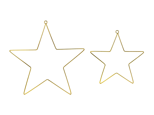Metal hanging decorations Stars, mix (1 pkt / 2 pc.)