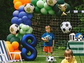 Foil Balloons for Garlands Trophy with Balls, 33x33 cm and 34 cm, mix (1 pkt / 4 pc.)