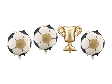 Foil Balloons for Garlands Trophy with Balls, 33x33 cm and 34 cm, mix (1 pkt / 4 pc.)