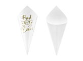 Confetti cones, gold, 16cm (1 pkt / 10 pc.)