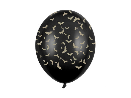 Balloons 30 cm, Bats, Pastel Black