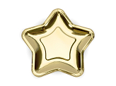 Paper Plates Star, gold, 23cm (1 pkt / 6 pc.)