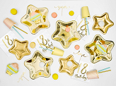 Paper Plates Star, gold, 23cm (1 pkt / 6 pc.)
