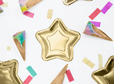 Paper Plates Star, gold, 23cm (1 pkt / 6 pc.)
