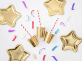 Paper Plates Star, gold, 23cm (1 pkt / 6 pc.)