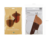 Honeycomb Acorns, 27cm, mix (1 pkt / 2 pc.)