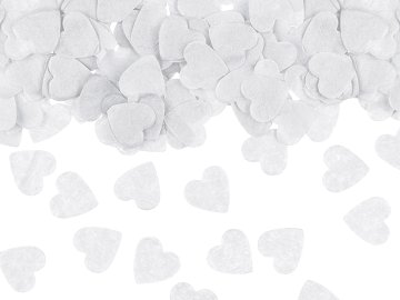 Confetti Hearts, 1,6x1,6 cm, white, 15g