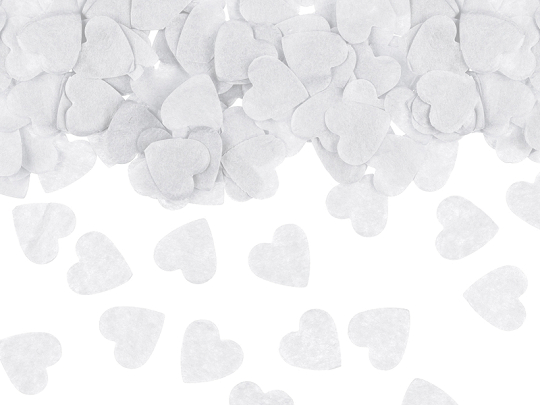 Confetti Hearts, 1,6x1,6 cm, white, 15g