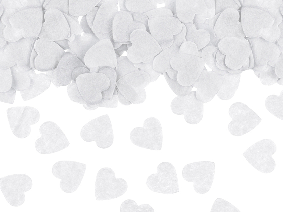 Confetti Hearts, 1,6x1,6 cm, white, 15g