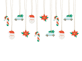 Gift tags Santa, mix (1 pkt / 12 pc.)