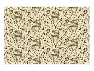 Paper tablecloth Grill, mix, 180x120 cm