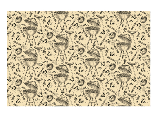 Paper tablecloth Grill, mix, 180x120 cm