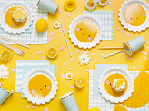 Plates Sun, mix, 18 cm (1 pkt / 6 pc.)