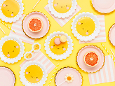 Plates Sun, mix, 18 cm (1 pkt / 6 pc.)