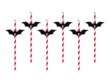 Straws Bats, 19,5cm (1 pkt / 6 pc.)