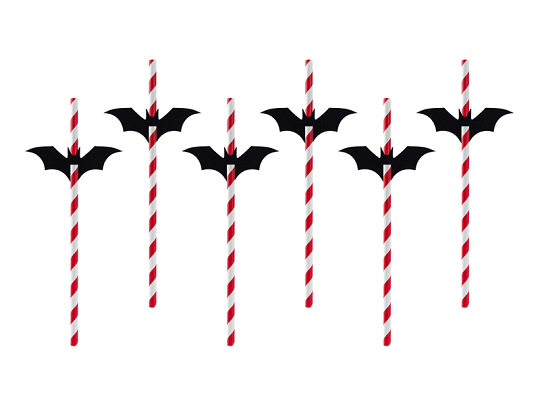 Straws Bats, 19,5cm (1 pkt / 6 pc.)