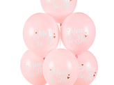 Balloons 30 cm, Mom to Be, Pastel Pale Pink (1 pkt / 6 pc.)