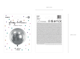Round Glossy Balloon 60cm, silver