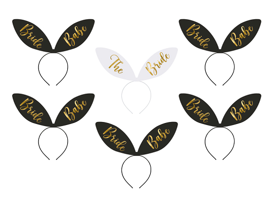 Headbands Bride Squad, 15 x 29 cm, mix (1 pkt / 6 pc.)