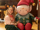 Foil balloon Elf, 89x92 cm, green and red