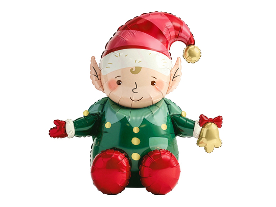 Foil balloon Elf, 89x92 cm, green and red