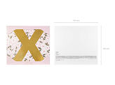 Mirror letter ''X'', gold, 58x60 cm