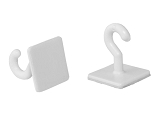 Self-adhesive hooks, plastic, maximum load 1kg (1 pkt / 20 pc.)