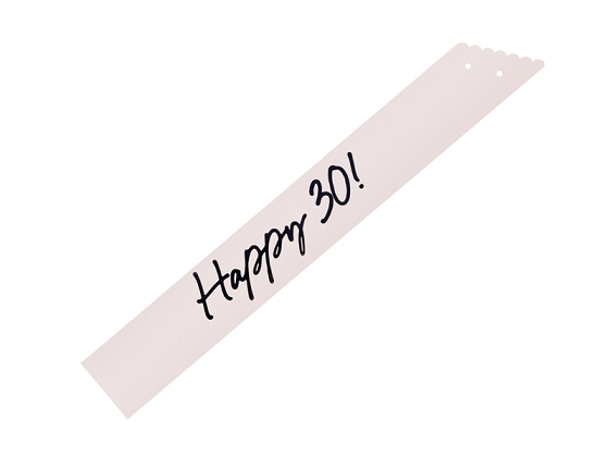 Happy 30 Sash, cream, 76 cm