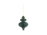 Paper honeycomb ornament Icicle, bottle green, 10x15 cm