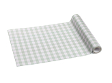 Nonwoven table Runner Grid, sage, 40x500cm