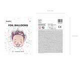 Foil balloon Baby - Girl, 40x45cm, mix