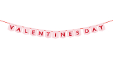 Banner Valentines Day, 150x13 cm, mix