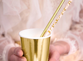 Paper Straws, powder pink, 19.5cm (1 pkt / 10 pc.)
