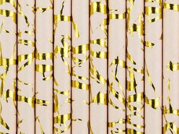 Paper Straws, powder pink, 19.5cm (1 pkt / 10 pc.)