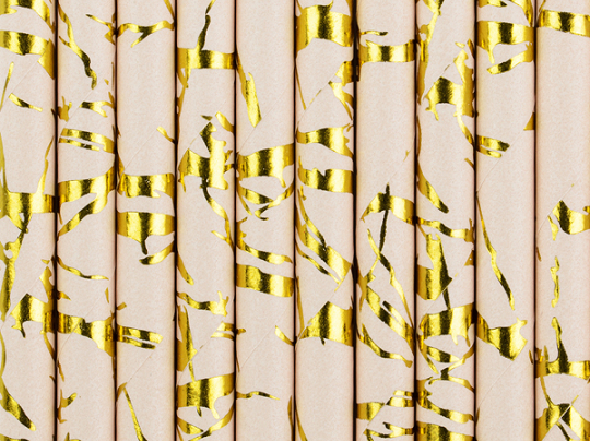 Paper Straws, powder pink, 19.5cm (1 pkt / 10 pc.)