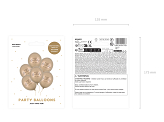 Balloons 30 cm, Happy Birthday, Metallic Cold Gold (1 pkt / 6 pc.)