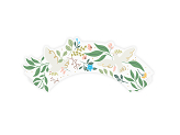 Cuppcake wrappers Flowers, 5x7.5x6.5cm, mix (1 pkt / 6 pc.)
