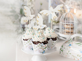 Cuppcake wrappers Flowers, 5x7.5x6.5cm, mix (1 pkt / 6 pc.)