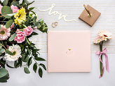 Guest Book For sweet memories, 20.5x20.5cm, powder pink, 22 pages