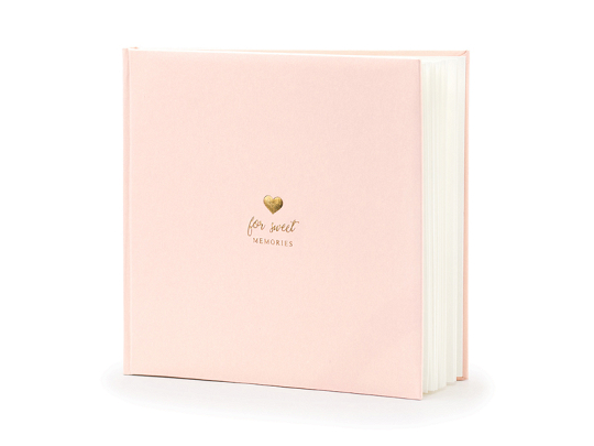 Guest Book For sweet memories, 20.5x20.5cm, powder pink, 22 pages