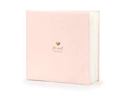 Guest Book For sweet memories, 20.5x20.5cm, powder pink, 22...