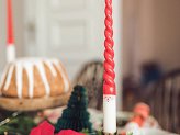 Taper candles Santa, 25 cm, mix (1 pkt / 2 pc.)
