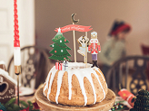 Taper candles Santa, 25 cm, mix (1 pkt / 2 pc.)