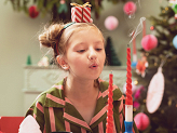 Taper candles Santa, 25 cm, mix (1 pkt / 2 pc.)