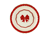 Plates Bow, 18 cm, red-beige (1 pkt / 6 pc.)