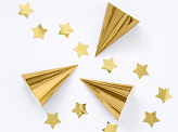 Party hats, gold, 16cm (1 pkt / 6 pc.)