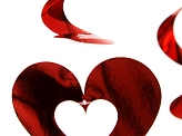 Swirls Hearts, red, 60cm (1 pkt / 5 pc.)