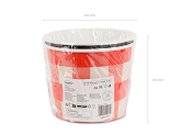 Snack buckets Check pattern, 14 cm, mix (1 pkt / 2 pc.)